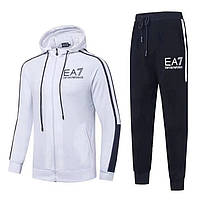 Спортивный костюм EA7 Emporio Armani Athletic Tracksuit L Белый с чёрным (88588)