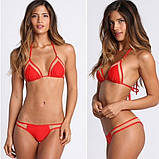 Сексуальний купальник жіночий роздільний трикутник, різні кольори, купальник міні-бікіні, фото 4