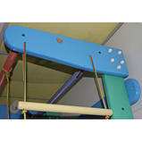 Дитячий спортивний комплекс трансформер кольоровий 225 см, сосна та бук, фото 7