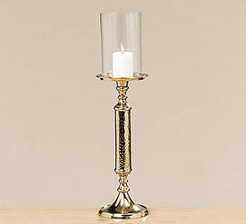 Підсвічник металевий золотий h 48 см