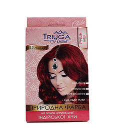 Фарба натуральна для волосся Triuga Рубін на основі хни, Триюга 25 г