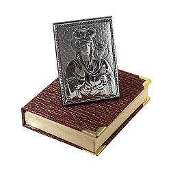 Ікона срібна Зарваницька на дерев'яній основі 7,5х5,5 см
