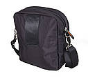 Чоловіча текстильна сумка 7337-4BLACK чорна, фото 4