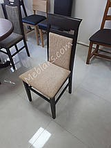 Дерев'яний стілець у вітальню або кухню «Алла» з тканинною оббивкою, м'яким сидінням та спинкою, фото 3