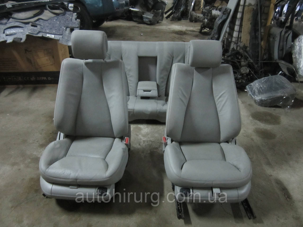 Шкіряний салон (сірий) MERCEDES-BENZ W220 s-class, фото 1