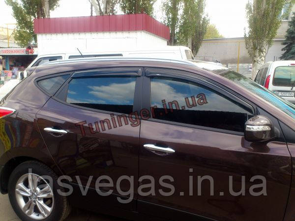 Вітровики, дефлектор вікон Hyundai IX-35 2009- (Hic)
