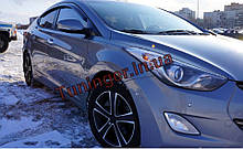 Дефлектори вікон (вітровики) Hyundai Elantra MD (Avante) 2010-2015 (Auto Clover А 123)