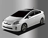 Дефлектори вікон (вітровики) Toyota Prius III 2009-2015 (Auto clover D047), фото 8