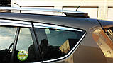 Вітровики, дефлектори вікон Toyota Rav 4 2013-2018 ХРОМ (Autoclover.Корея), фото 3