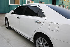 Вітровики, дефлектори вікон (хромовані) Toyota Camry 50 2011- ХРОМ (Autoclover C530)