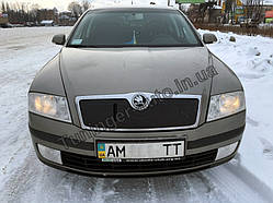 Зимова накладка на решітку радіатора Skoda Octavia A5 2005-2009 (до рестайл)