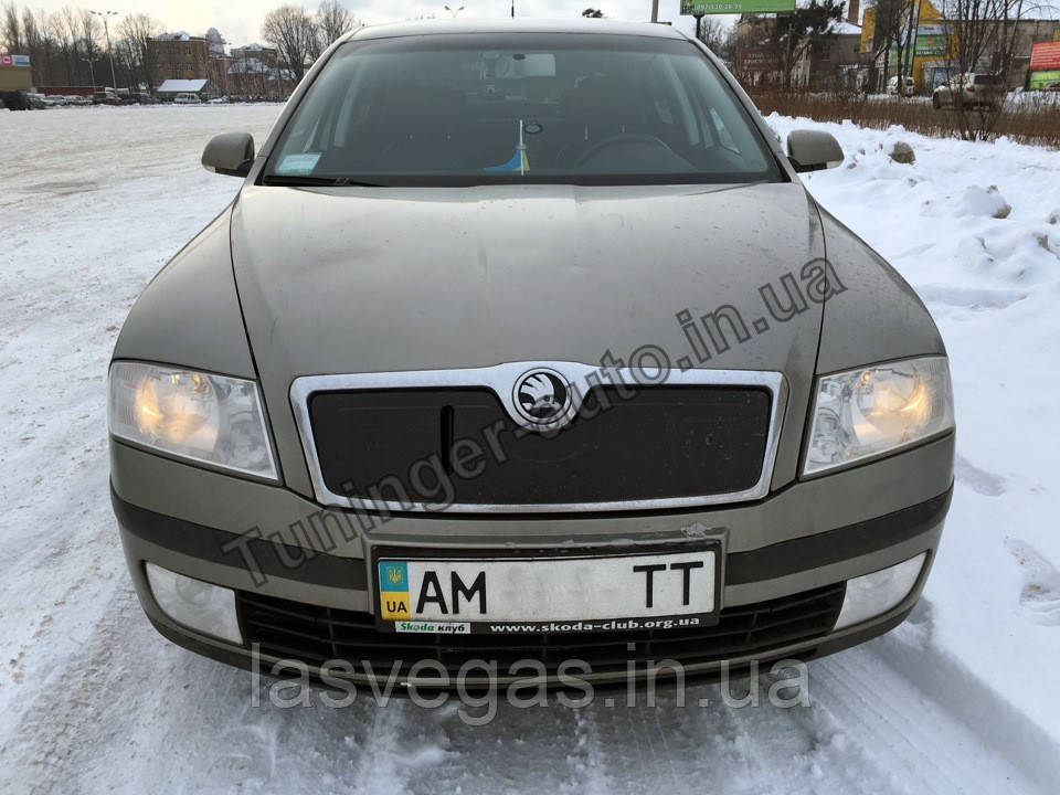 Зимова накладка на решітку радіатора Skoda Octavia A5 2005-2009 (до рестайл)