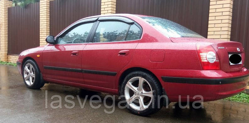Дефлектори вікон (вітровики) Hyundai Elantra XD 2000-2006 (Autoclover/ Корея), фото 1