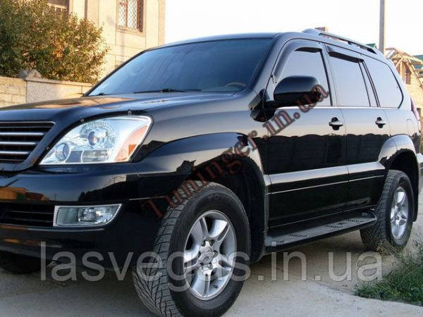 Дефлектори вікон (вітровики) Lexus GX 470 (HIC/Тайвань), фото 1