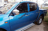 Дефлектори вікон вітровики Mitsubishi L-200 2005-2015 (HIC/Тайвань), фото 3
