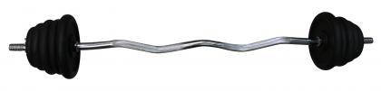 Штанга W-подібна розбірна металева штанга для жиму набірна Newt Home 33 кг гриф 120 см діаметр 25 мм, фото 2