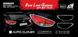 Хром накладки на стопи Hyundai IX-35 2009-2012 (Autoclover B637)