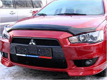 Мухобійка, дефлектор капота Mitsubishi Lancer X 2007- (Sim)