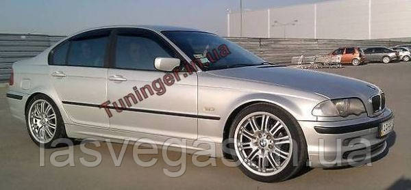 Дефлектори вікон (дефлектори) BMW Е46 Sed 1998-2005 (HIC/Тайвань)