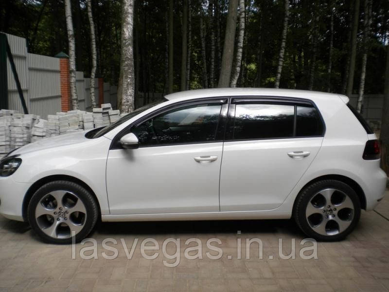 Дефлектори вікон (вітровики) Volkswagen Golf 6 2008-2013 (HIC/Тайвань), фото 1