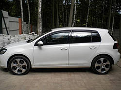 Дефлектори вікон (вітровики) Volkswagen Golf 6 2008-2013 (HIC/Тайвань)
