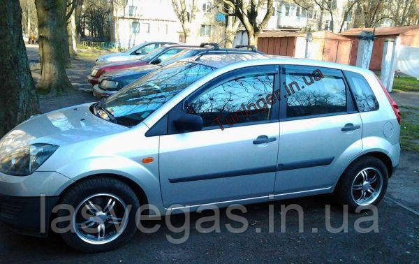 Дефлектори вікон (вітровики) Ford Fiesta 2002-2008 (HIC/Тайвань)
