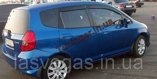 Вітровики, дефлектори вікон Honda Jazz 2002-2008, фото 1
