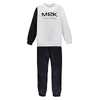 Спортивний костюм для хлопчика MEK 191MHEP004 чорний з білим 140