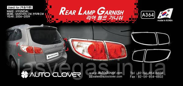Хром накладки на стопи Hyundai Santa Fe 2006-2009