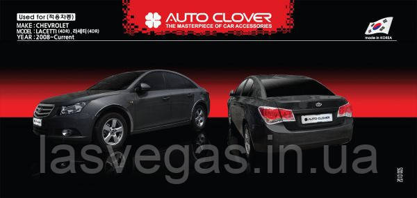 Хром накладки на стопи Chevrolet Cruze 2008-2014 (Autoclover)