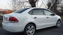 Вітровики, дефлектори вікон Volkswagen Polo Sedan 2010- (Hic)
