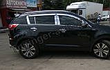 Дефлектори вікон (вітровики) хромовані KIA SPORTAGE 2010-2015 (Autoclover/Південна Корея)), фото 6