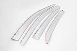 Дефлектори вікон (вітровики) хромовані Toyota Corolla 2013-2019 (Autoclover C588), фото 6
