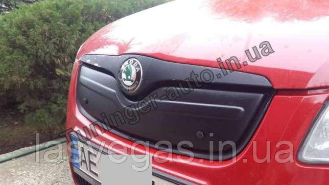 Зимова накладка на решітку радіатора Skoda Fabia (2) 2007-2009 (Дорестайл), фото 1