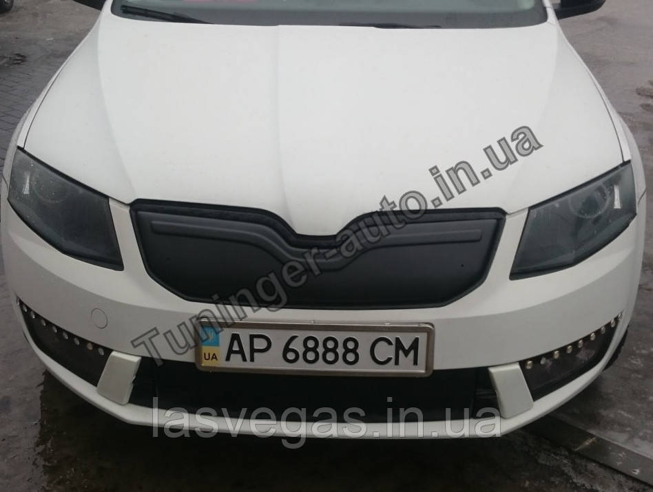 Зимова накладка на решітку радіатора Skoda Octavia A7 2013-
