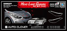 Хром накладки на фари Hyundai Elantra MD 2010-