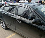 Дефлектори вікон (вітровики) Kia Rio sed 2010-2016 (Autoclover D037), фото 3