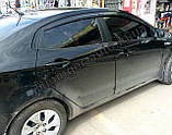 Дефлектори вікон (вітровики) Kia Rio sed 2010-2016 (Autoclover D037), фото 4