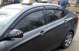 Вітровики, дефлектори вікон Hyundai Accent 2010г -> (Hic), фото 4