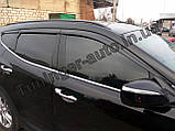 Вітровики, дефлектори вікон Hyundai Santa Fe 2012-2017 6шт. (Autoclover/Корея), фото 4