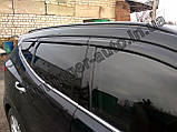 Вітровики, дефлектори вікон Hyundai Santa Fe 2012-2017 6шт. (Autoclover/Корея), фото 5