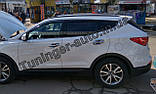 Вітровики, дефлектори вікон Hyundai Santa Fe 2012-2017 6шт. (Autoclover/Корея), фото 7