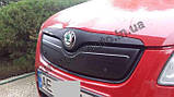 Зимова накладка на решітку радіатора Skoda Fabia (2) 2007-2009 (Дорістайл у бампер), фото 3