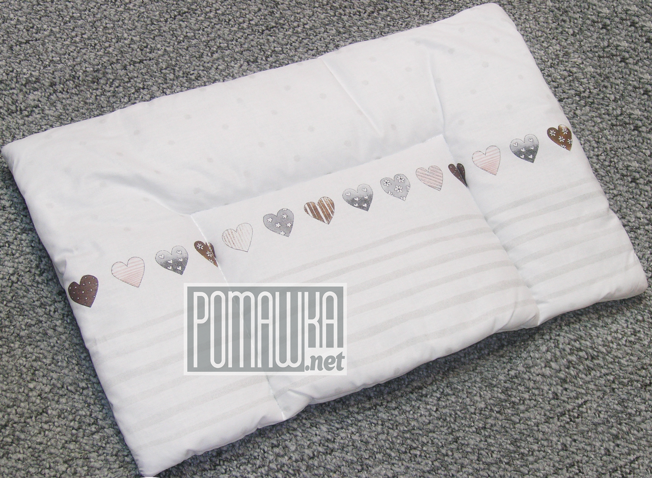 Подушка дитяча Нульовка 0-6 місяців 38х58 для новонароджених з народження гіпоалергенна 4620 Білий