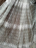 Модная фатиновая тюль с красивой вышивкой п-во Турция