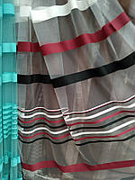 Модна фатиновая тюль в смужку п-во Туреччина різні кольори