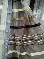 Модная фатиновая тюль в полоску п-во Турция разные цвета