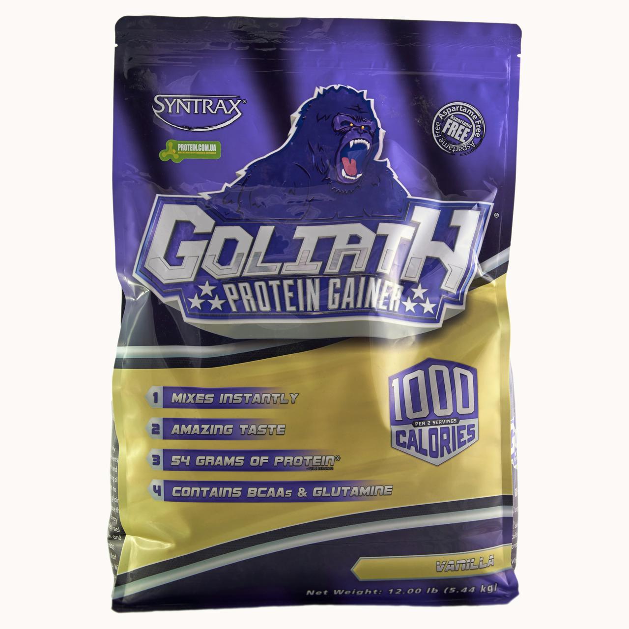 Гейнер Syntrax Goliath Protein Gainer 5.44 кг ванільний