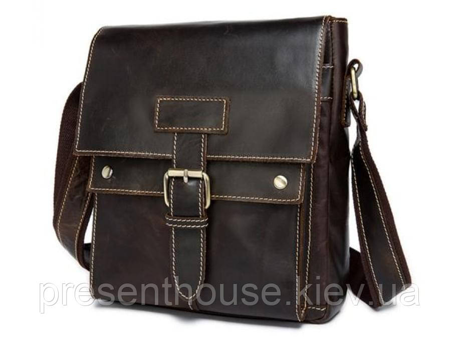 Коричневий шкіряний месенджер Bexhill, фото 1