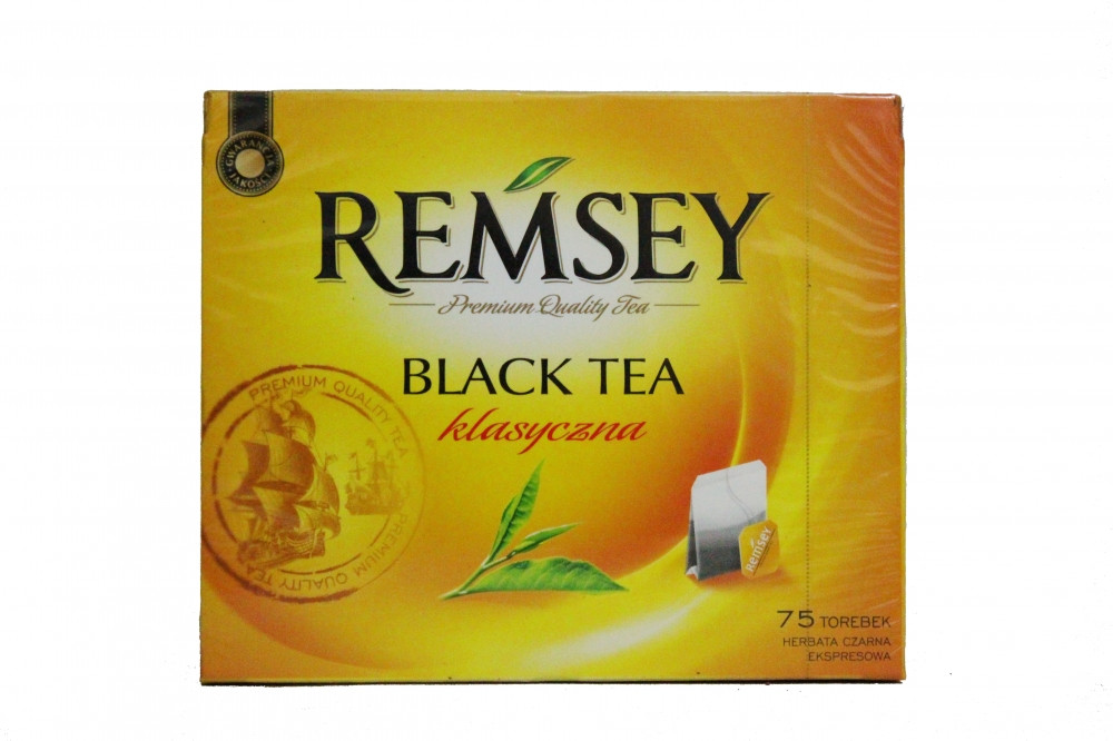 Чай чорний без добавок у пакетиках Ramsey Black Tea Clasyczna, 75 шт, Польща